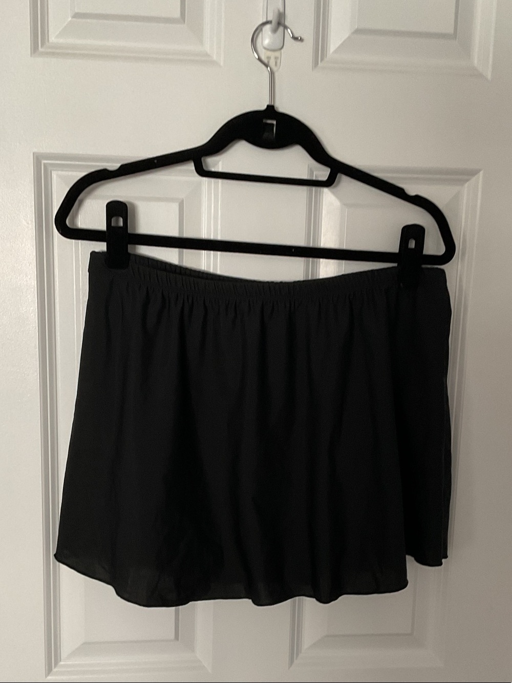 Lands' End Black Women's Elastic Waist Flow Skort